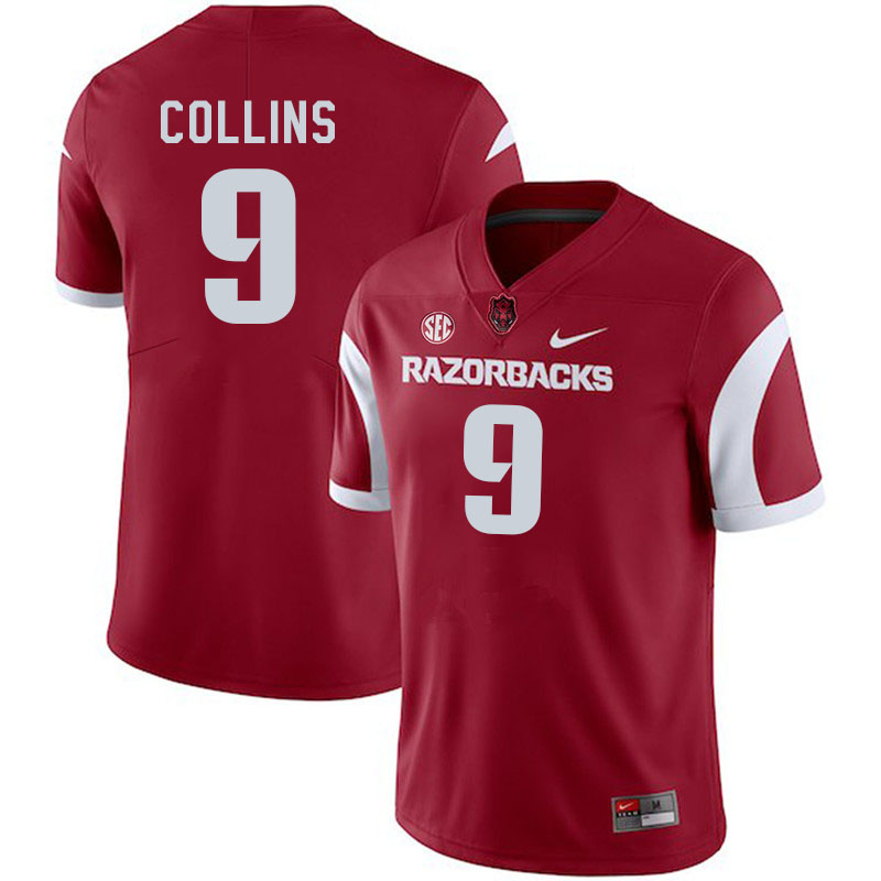 Men #9 Charlie Collins Arkansas Razorbacks College Football Jerseys Stitched-Cardinal